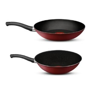 SET SARTEN WOK TEFAL -RED SURPRISE 2428CM ALUMINIO (L2T1IVC11)