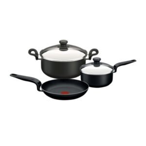 SET DE 5 PIEZAS TEFAL PRATIKA (CACEROLA 20CM C TAPAOLLA 24CM CTAPA SARTEN 24CM ) (T701SET3)