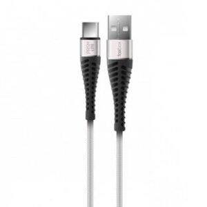 CELULAR CABLE USB FOXBOX PRISM TYPE- C 125 CM BLANCO - CARGA RAPIDA (2822)