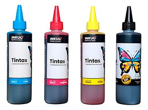 Pack Tinta Alternativa Dye Epson Inkuo 250ml X4