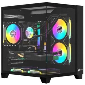 GABINETE GAMER FORMULA V LINE CRYSTAL Z9M FLOE BLACK (MATX 5 FANS ARGB)