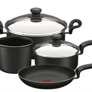 SET DE 6 PIEZAS TEFAL PRATIKA (CACEROLA 20CM OLLA 24CM SARTEN 24CM JARRO 14CM)